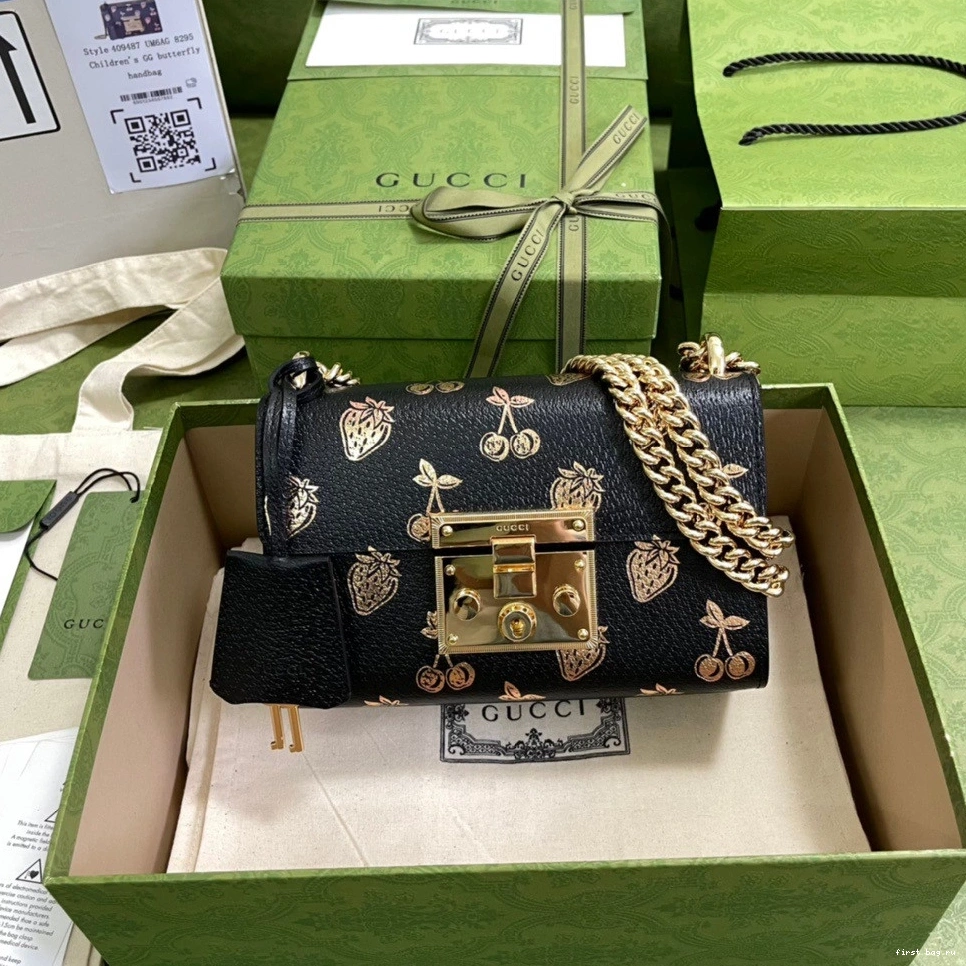 Firstbag ru small padlock shoulder GUCCI bag berry 0818